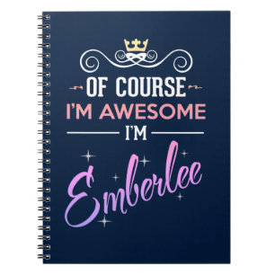 Caderno Espiral Emberlee Claro que sou um nome incrível