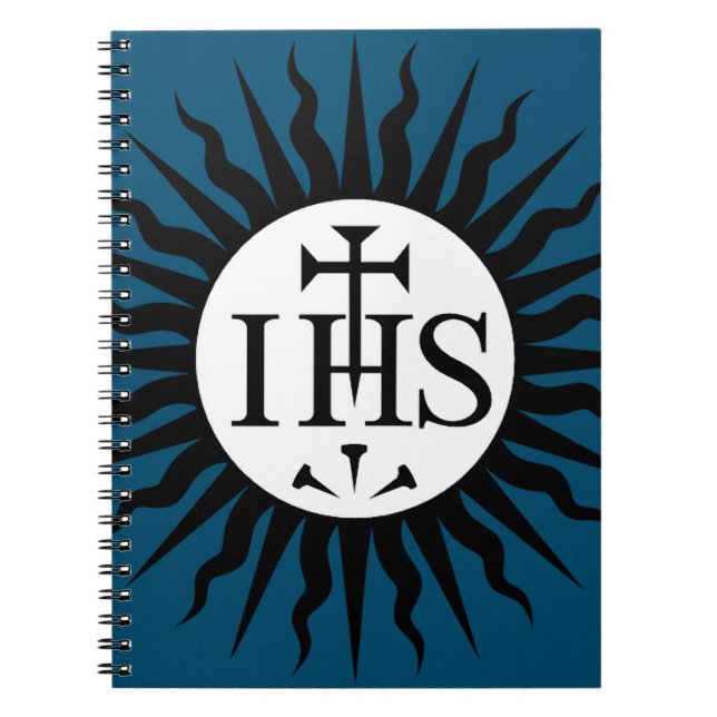 Caderno Espiral Emblema da Sociedade de Jesus (Frente)