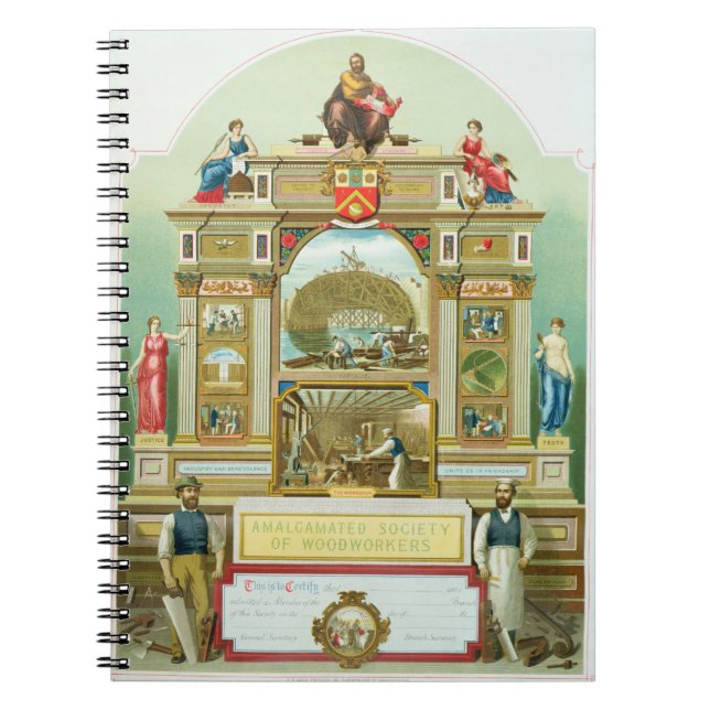 Caderno Espiral Emblema de comércio da sociedade amalgamada de (Frente)