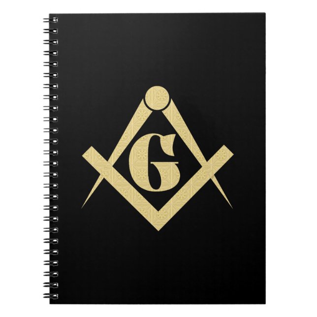 Caderno Espiral Emblema de Freemasonry (Frente)