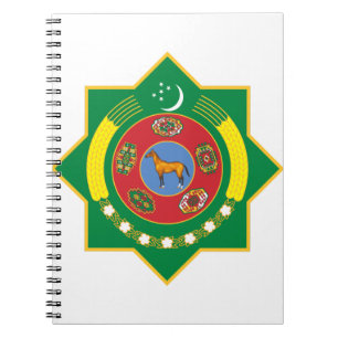 Caderno Espiral emblema do Turkmenistão
