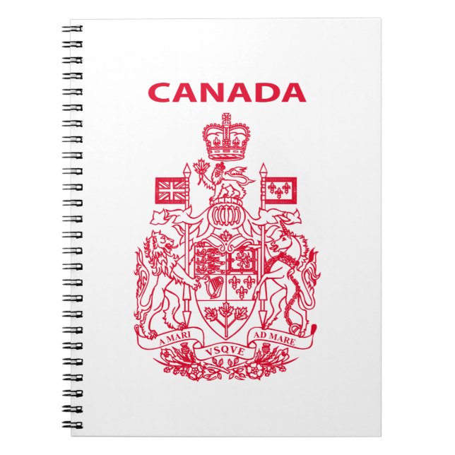 Caderno Espiral emblema nacional do Canadá (Frente)