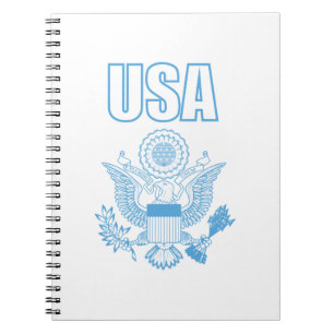 Caderno Espiral emblema nacional dos EUA