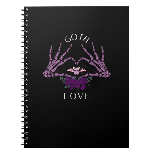 Caderno Espiral Embrace Gótico Skeleton Heart (Frente)