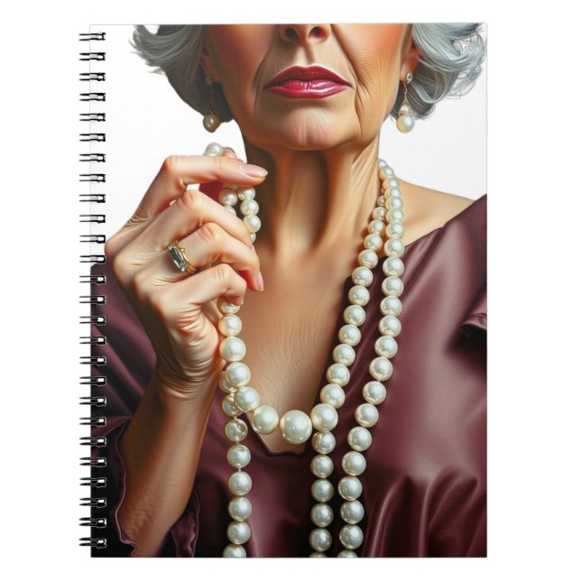 Caderno Espiral Embraiagem/Pérolas (Frente)