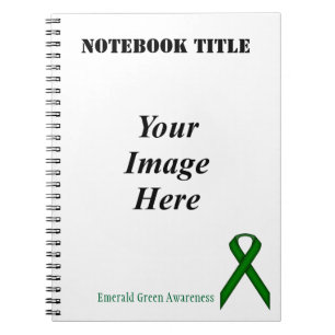 Caderno Espiral Emerald Green Standard Ribbon por Kenneth Yoncich