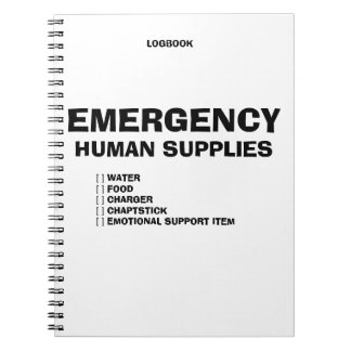 Caderno Espiral Emergency Human Supplies