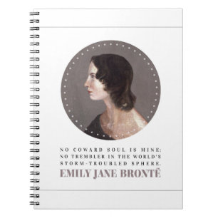 Caderno Espiral Emily Bronte, Retrato e Citação - Sem Alma de Co