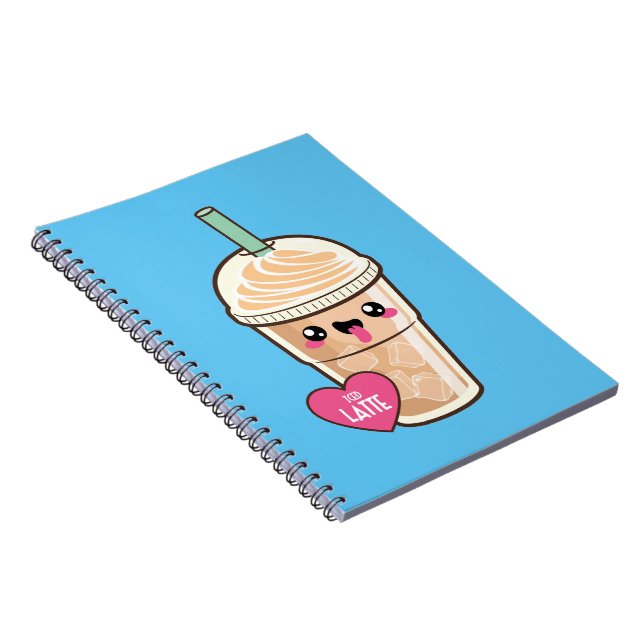 Caderno Espiral Emoji congelou Latte (Lado Direito)