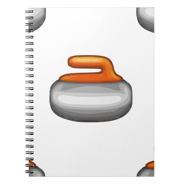 Caderno Espiral Emoji Curling Stone (Frente)