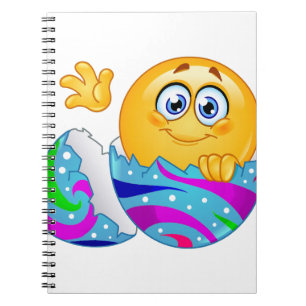 Caderno Espiral Emoji de ovo de Páscoa
