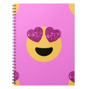 Caderno Espiral emoji do coração
