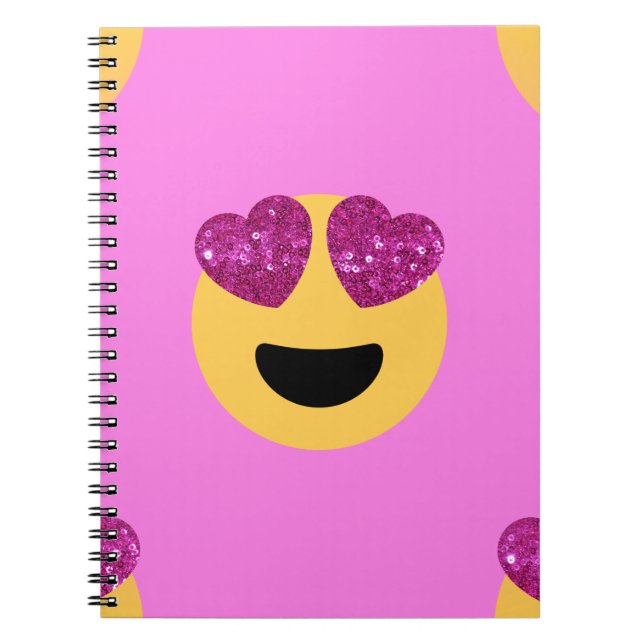 Caderno Espiral emoji do coração (Frente)
