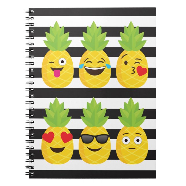 Caderno Espiral emoji pineapple (Frente)