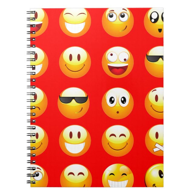 Caderno Espiral emojis vermelhos (Frente)