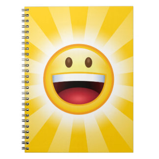 Caderno Espiral Emoticon feliz da cara