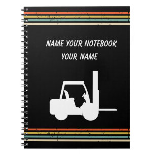 Caderno Espiral Empilhadeira Personalizada Vintage