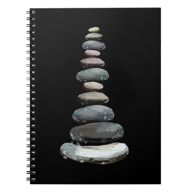 Caderno Espiral Empilhador de Balanço de Empilhamento Nature Rock (Frente)