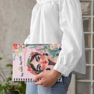 Caderno Espiral Empoderamento em Flor: Monograma Personalizado