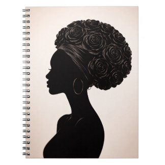 Caderno Espiral Empowered Black Woman Silhouette Journal