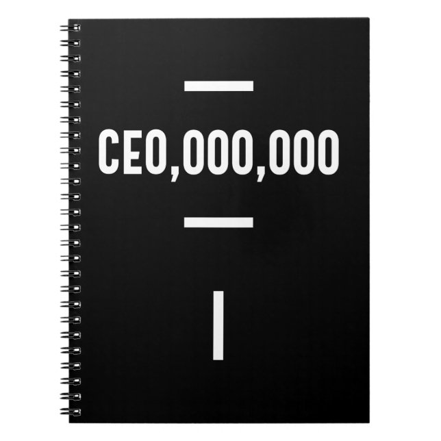 Caderno Espiral Empreendedor - CEO,000.000 Tee Funny Business (Frente)