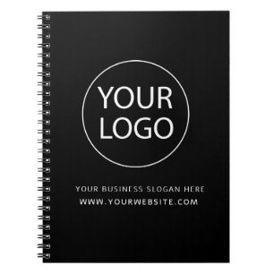 Caderno Espiral Empresa de Logotipo Personalizado Preto Profission
