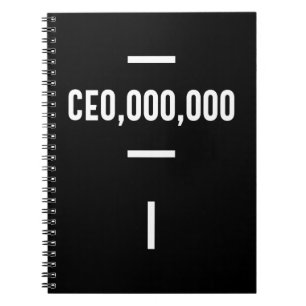 Caderno Espiral Empresário - CEO,000,000 Tee Negócios Divertidos