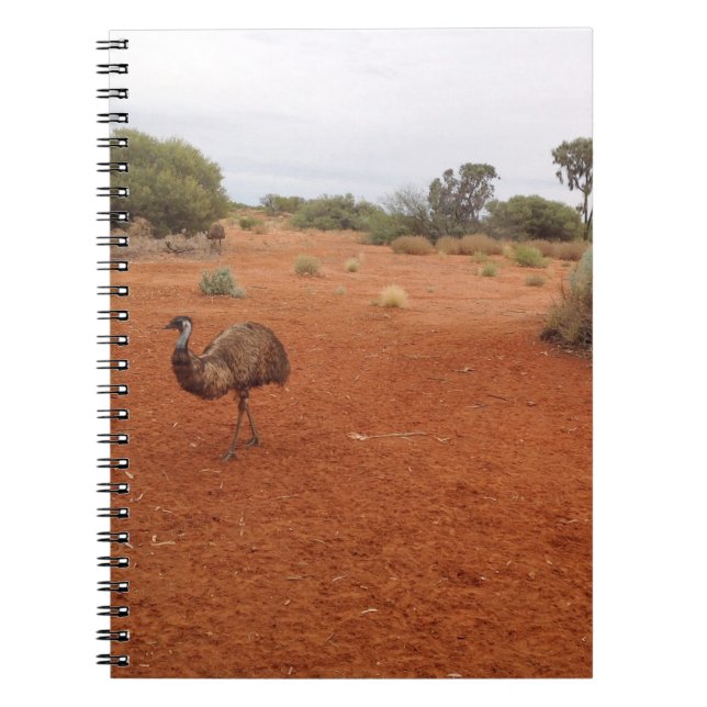 Caderno Espiral Emu australiano no notebook outback (Frente)
