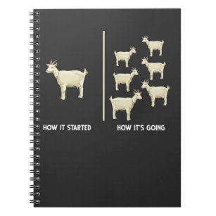 Caderno Espiral Encantador de Cabras Engraçado Criação de Humor