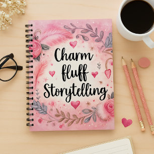 Caderno Espiral Encantador Encanto Rosa Conto de Fadas Escritora F