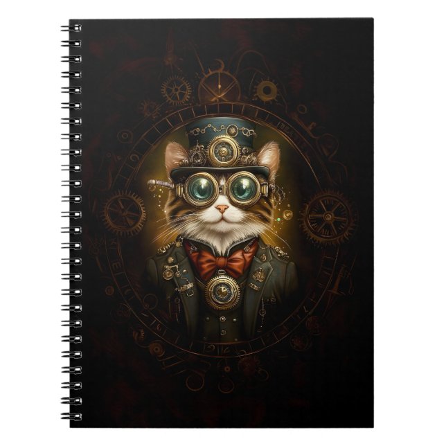 Caderno Espiral Encantando Decoupage G6 de Steampunk Cugado (Frente)