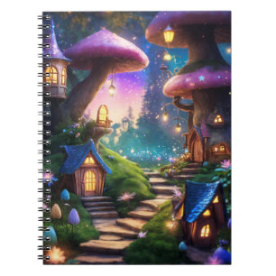 Caderno Espiral Encantando Fada House Fantasy Floresta Mágica