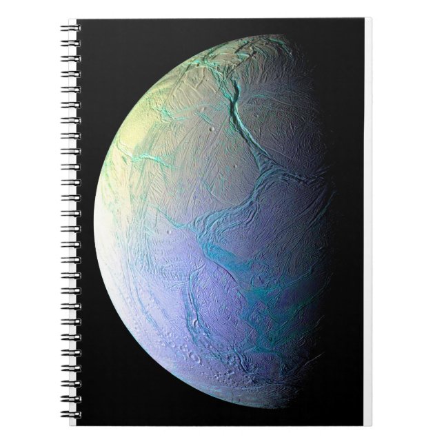 Caderno Espiral Enceladus Moon de Saturno (Frente)