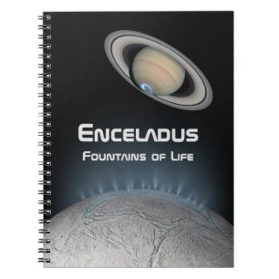 Caderno Espiral Enceladus Saturn Moon Fountain of Life