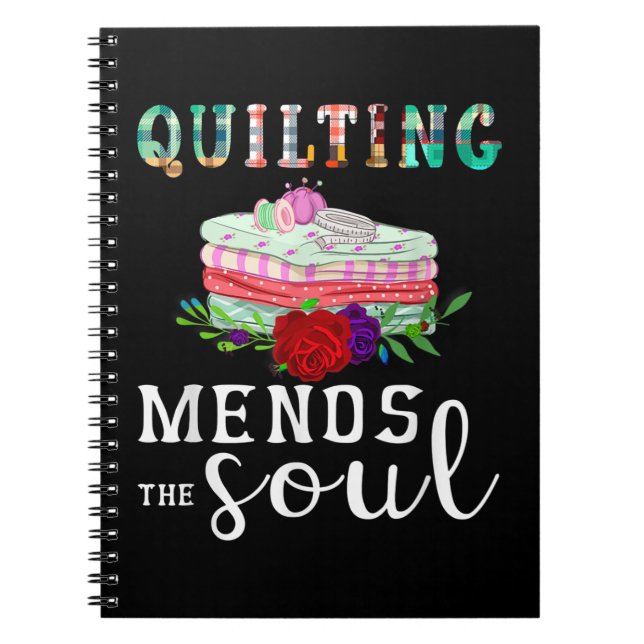 Caderno Espiral Encerrando Mends Soul Quilter Gift | Amantes De Qu (Frente)