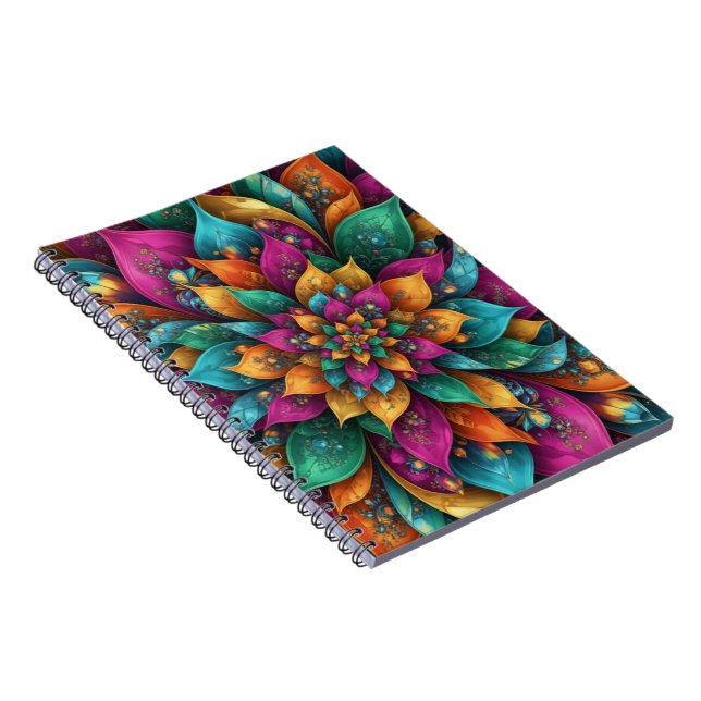 Caderno Espiral Enchanted Flora Gold Watercolor Botanical Notebook (Lado Direito)