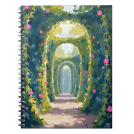 Caderno Espiral Enchanted Garden | Floral Archway Painting
