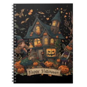 Caderno Espiral Enchanted Haunted House Halloween