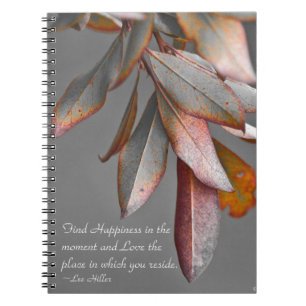 Caderno Espiral Encontrar a felicidade no momento...