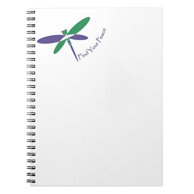 Caderno Espiral Encontre seu notebook pacifista para terapia Ireni (Frente)