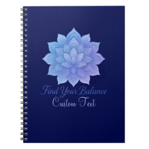 Caderno Espiral Encontre seu saldo de Watercolor Mandala personali