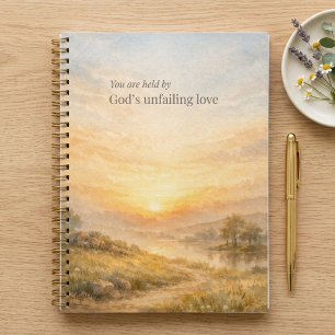 Caderno Espiral Encorajamento Cristão do Amor Infalível de Deus