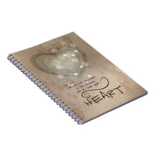 Caderno Espiral Encorajamento Religioso do Coração, Grunge