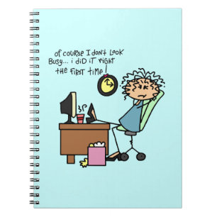 Caderno Espiral Endireite a primeira vez o humor