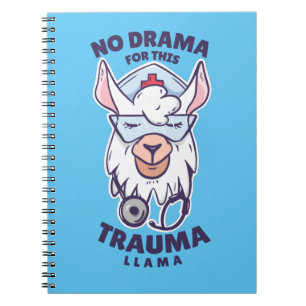 Caderno Espiral Enfermeira Ama Lhama