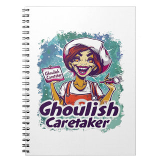 Caderno Espiral Enfermeira de Cuidados Ghoulish