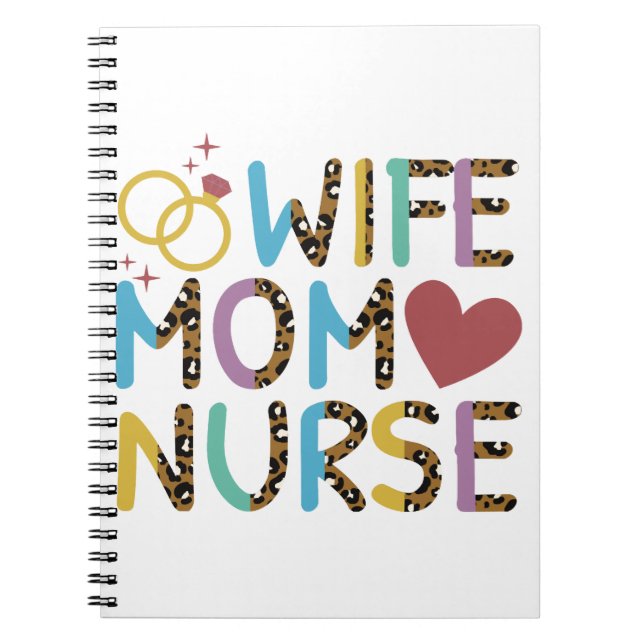 Caderno Espiral Enfermeira Mãe Mulher Amor (Frente)