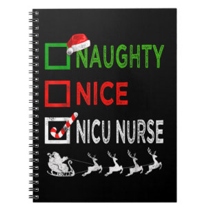 Caderno Espiral Enfermeira Nicu Enfermeira Natal Pijamas Funny Sa