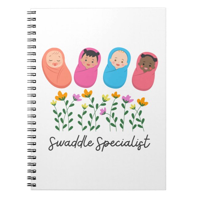 Caderno Espiral Enfermeira NICU Especialista em Swaddle NeoNatal (Frente)
