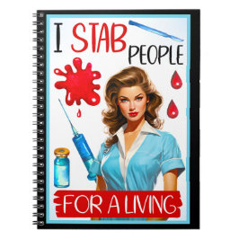 Caderno Espiral Enfermeira Nostálgica Bonita Se Aproxima Para Vive